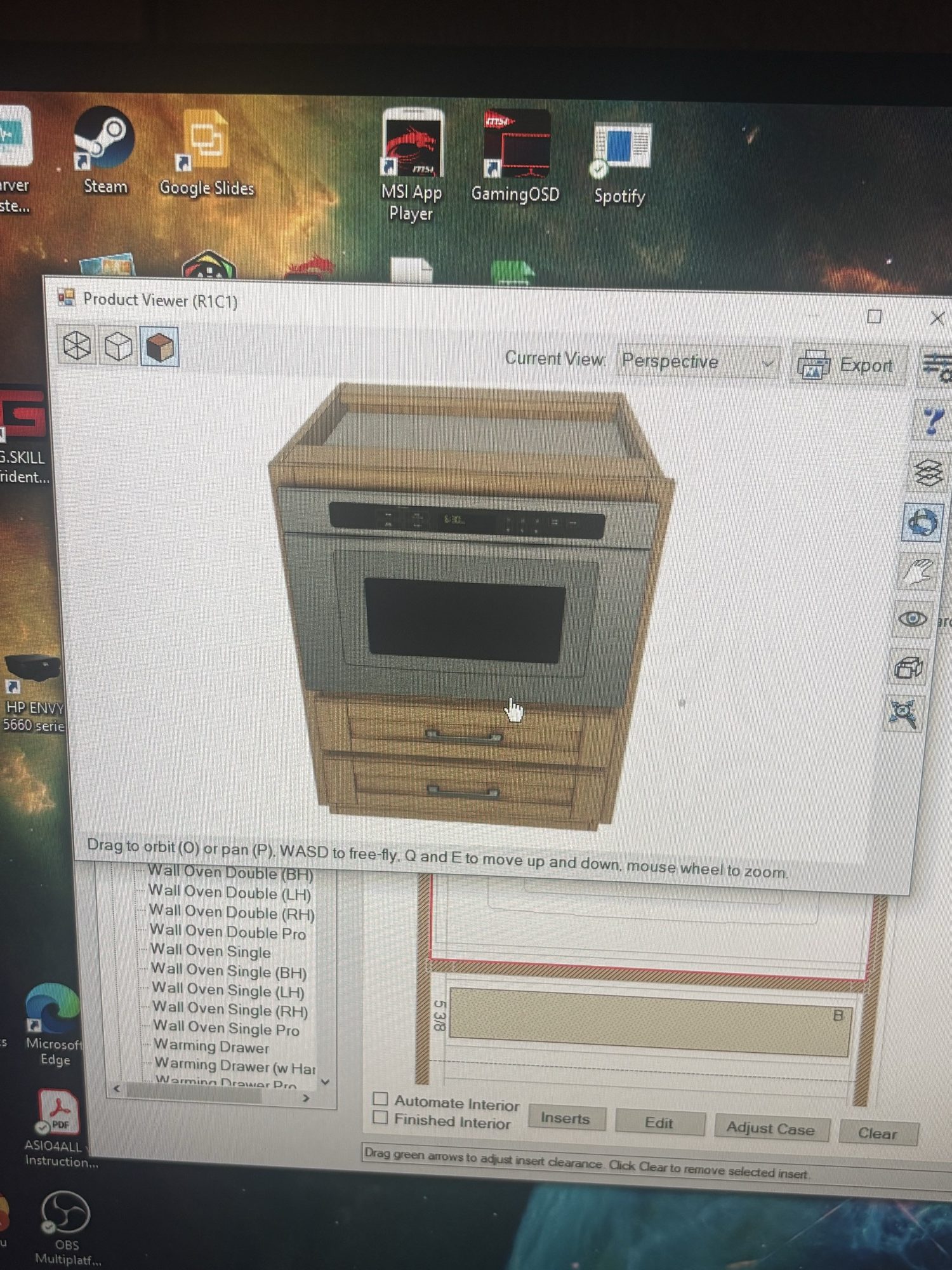 Mozaik design of the new microwave-drawer base cabinet for the island